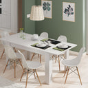 MESA COMEDOR EXTENSIBLE 90X140x190 CM BLANCO ARTIK