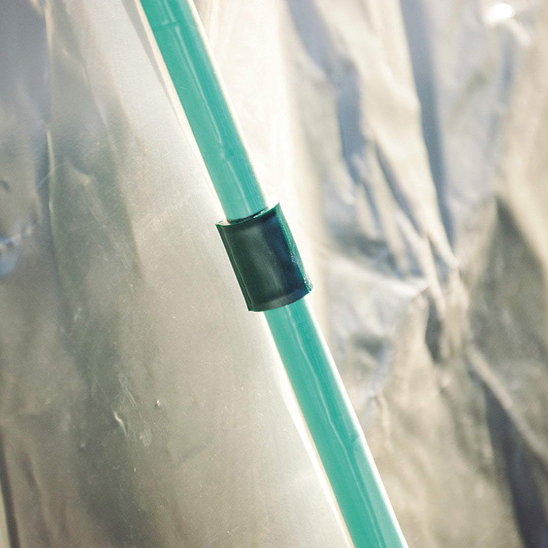 Embalagem de 20 clipes para arcos de estufa em PVC verde Nortene