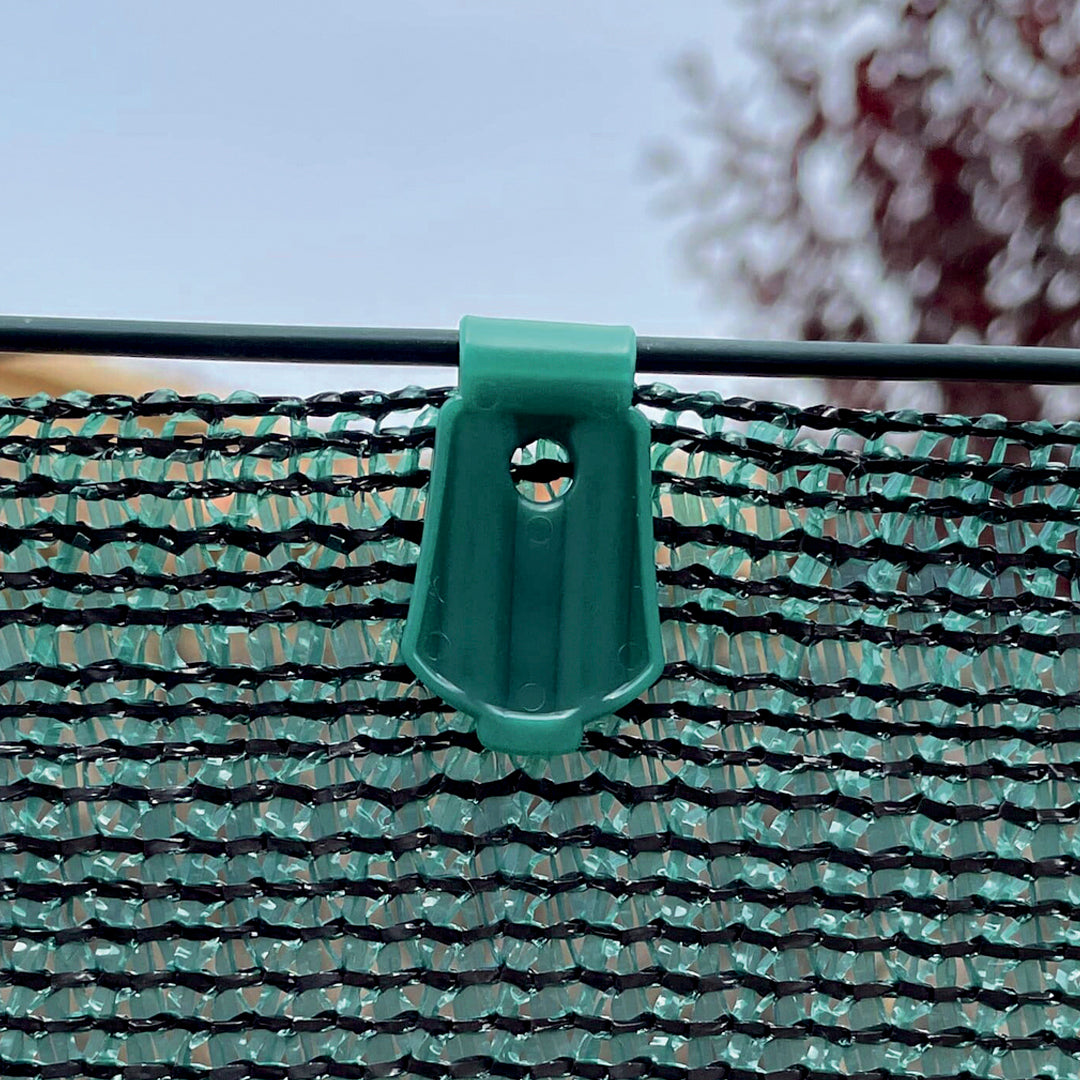 Clip fijacion pack 20 uds verde nortene