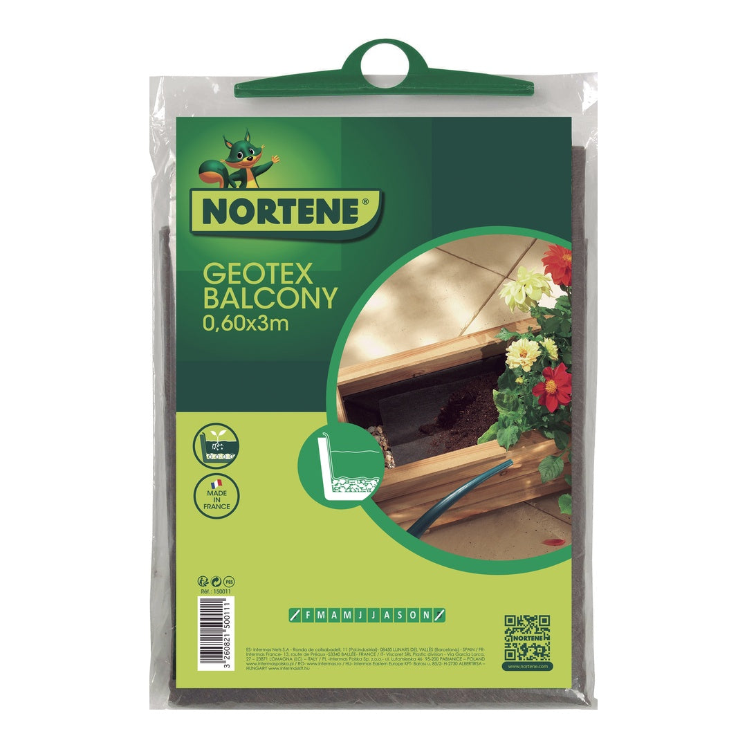 Filtro drenaje 0,60x3 m gris nortene