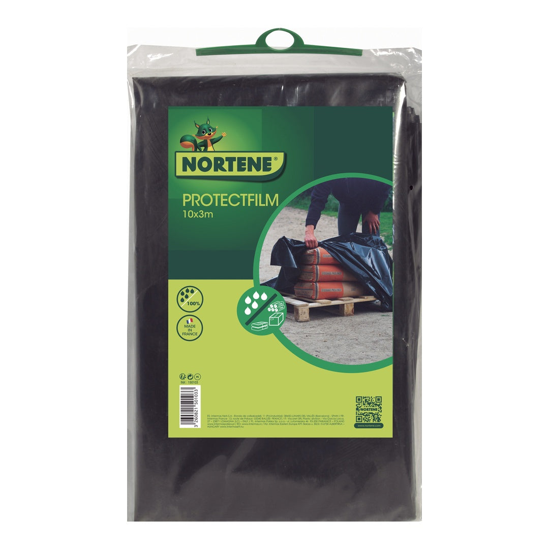 Lona impermeable 10x3 m negro nortene