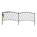 Bordura de jardin metal border 0.4x1 m marron nortene