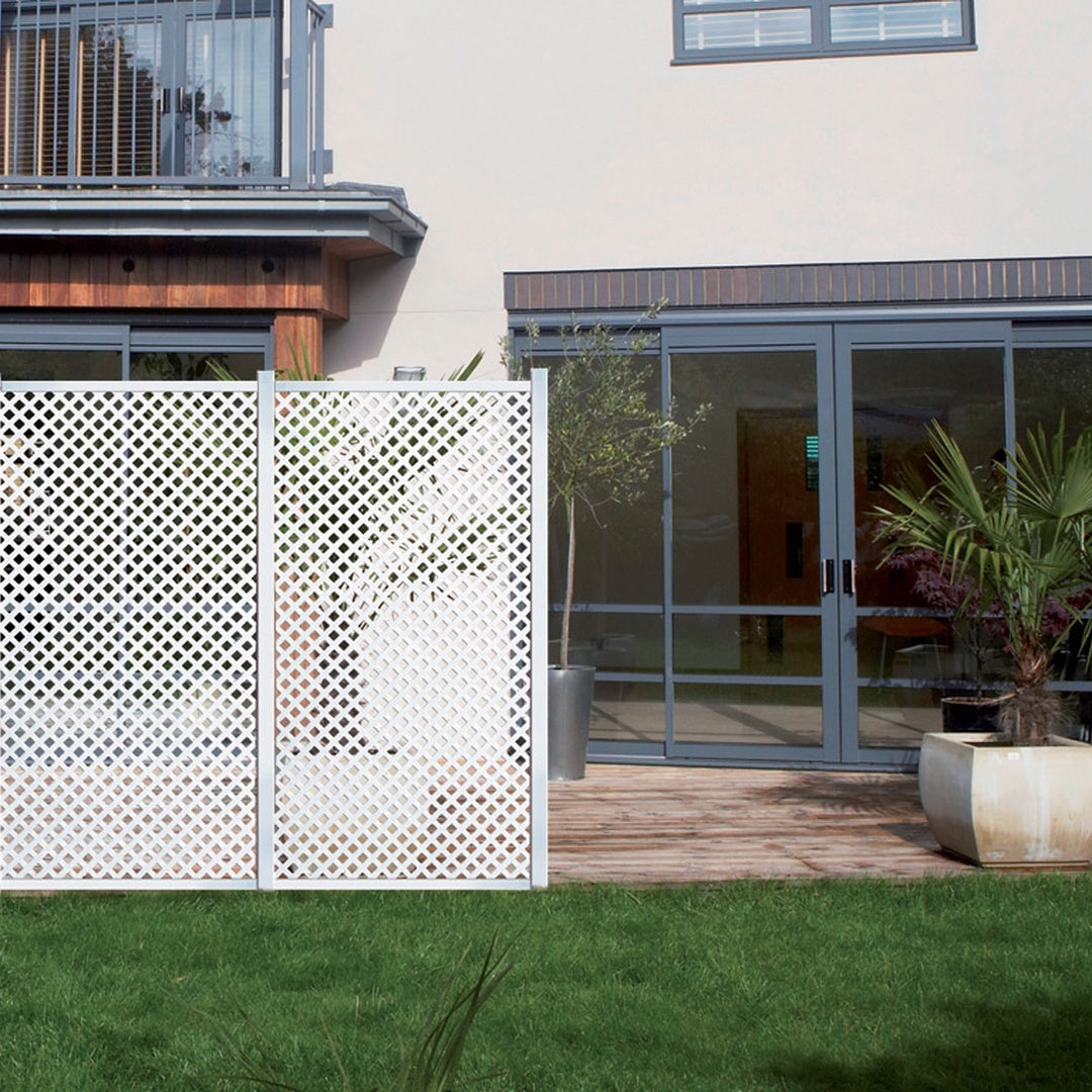 Panel decorativo pp 25 mm privat 1x2 m blanco nortene