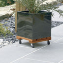 Soporte con ruedas madera flora roll nortene