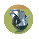 Soporte con ruedas madera flora roll nortene