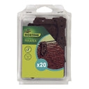 Clip fijacion pack 20 uds marron nortene