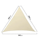 Kit de toldo de vela Sunnet triangular elástico 3,6 x 3,6 x 3,6 m nortene