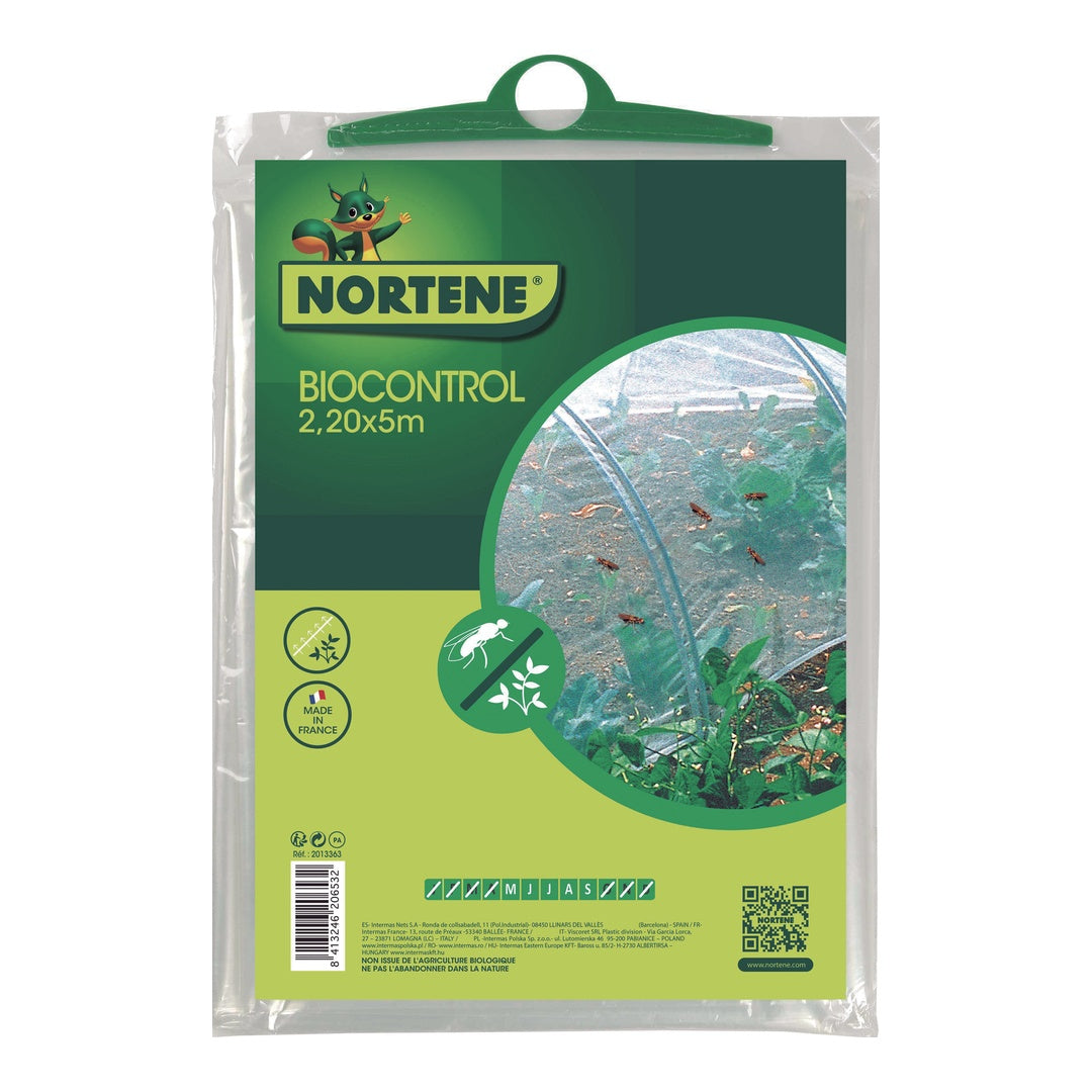 Malla antiinsectos biocontrol transparente nortene