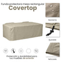 Funda protectora mesa rectangular y 4 sillas 225x145x90 cm nortene