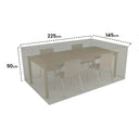 Funda protectora mesa rectangular y 4 sillas 225x145x90 cm nortene