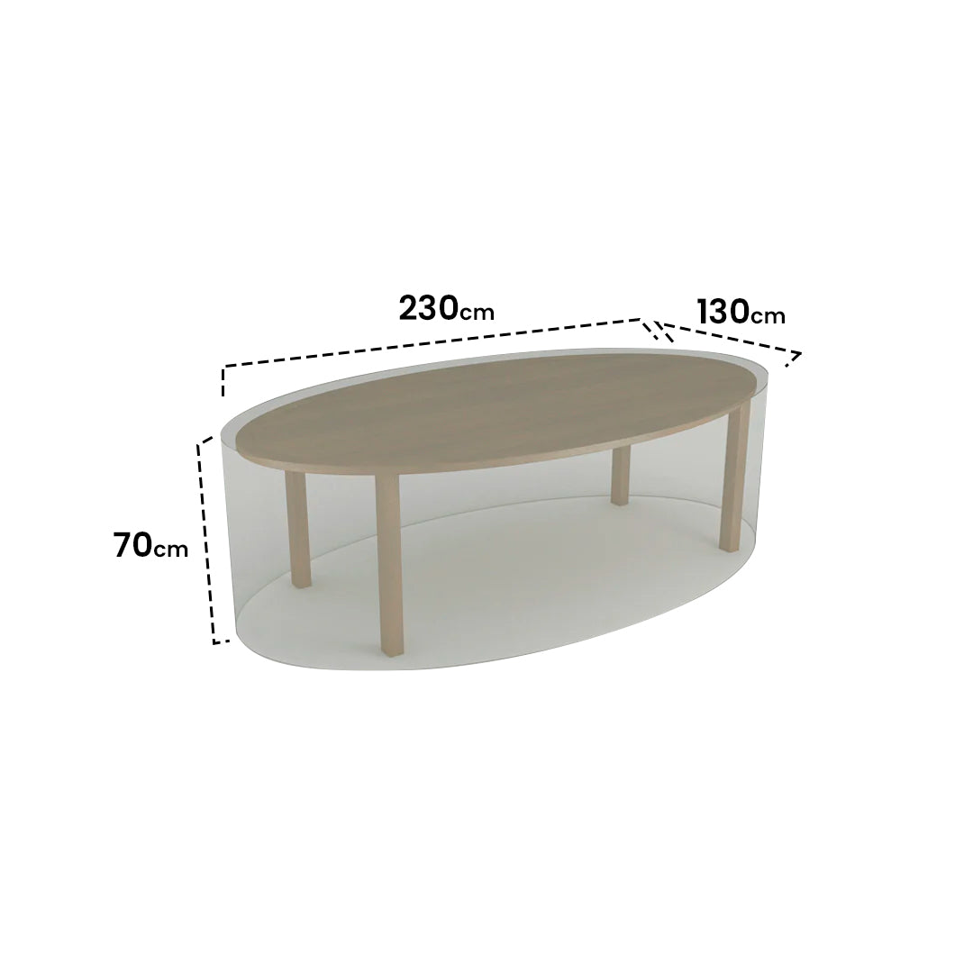 Funda protectora mesa ovalada 230x130x70 cm nortene