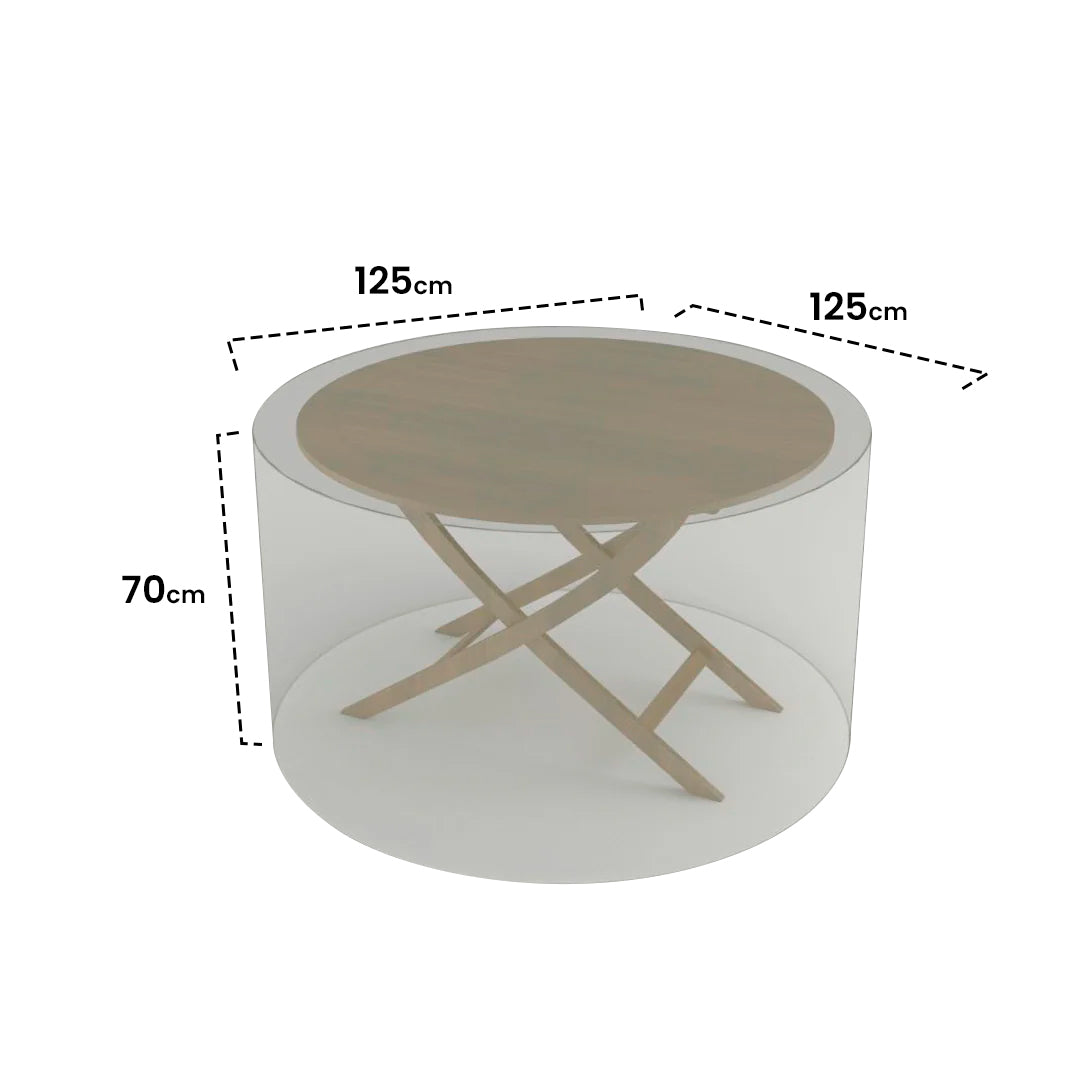 Funda protectora mesa redonda 125x125x70 cm nortene