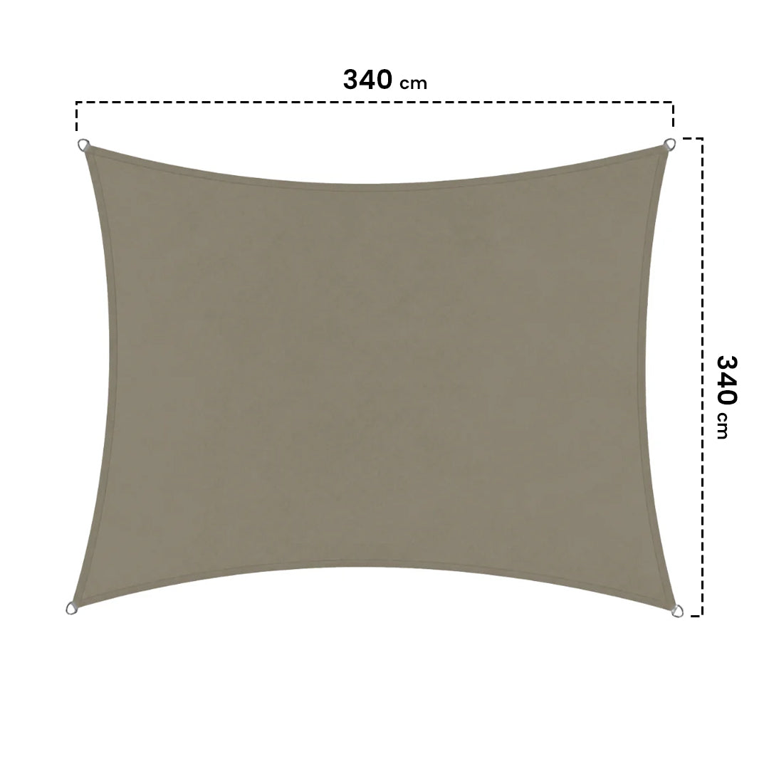 SUNNET SAIL AWNING KIT ELASTIC SQUARE 3.4 X 3.4 M NORTENE