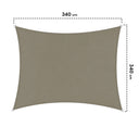Vela de sombreo sunnet kit elastic cuadrada 340 x 340 cm nortene