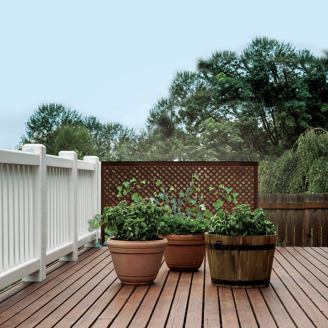 Panel decorativo pp 25 mm privat 1x2 m oxido nortene