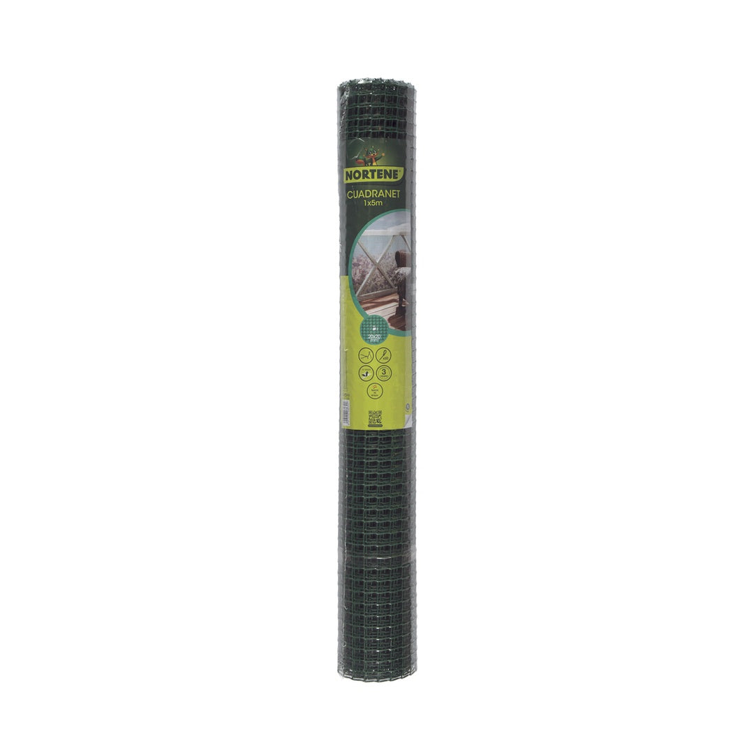 Square Plastic Mesh Quadranet 20 mm 1x5 m Green Nortene
