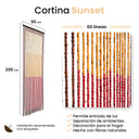 Cortina de madeira Sunset, 60 linhas, 90x200cm