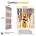 Rideau de porte Formosa, 60 lignes, 90 x 200 cm, Nortene