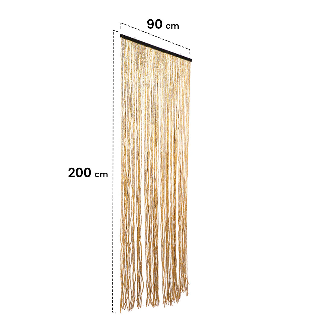 Tenda per porta Shanghai avorio, 72 linee, 90x200 cm, Nortene