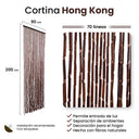 Cortina de porta Hong Kong bordeaux, 70 linhas, 90x200 cm, Nortene