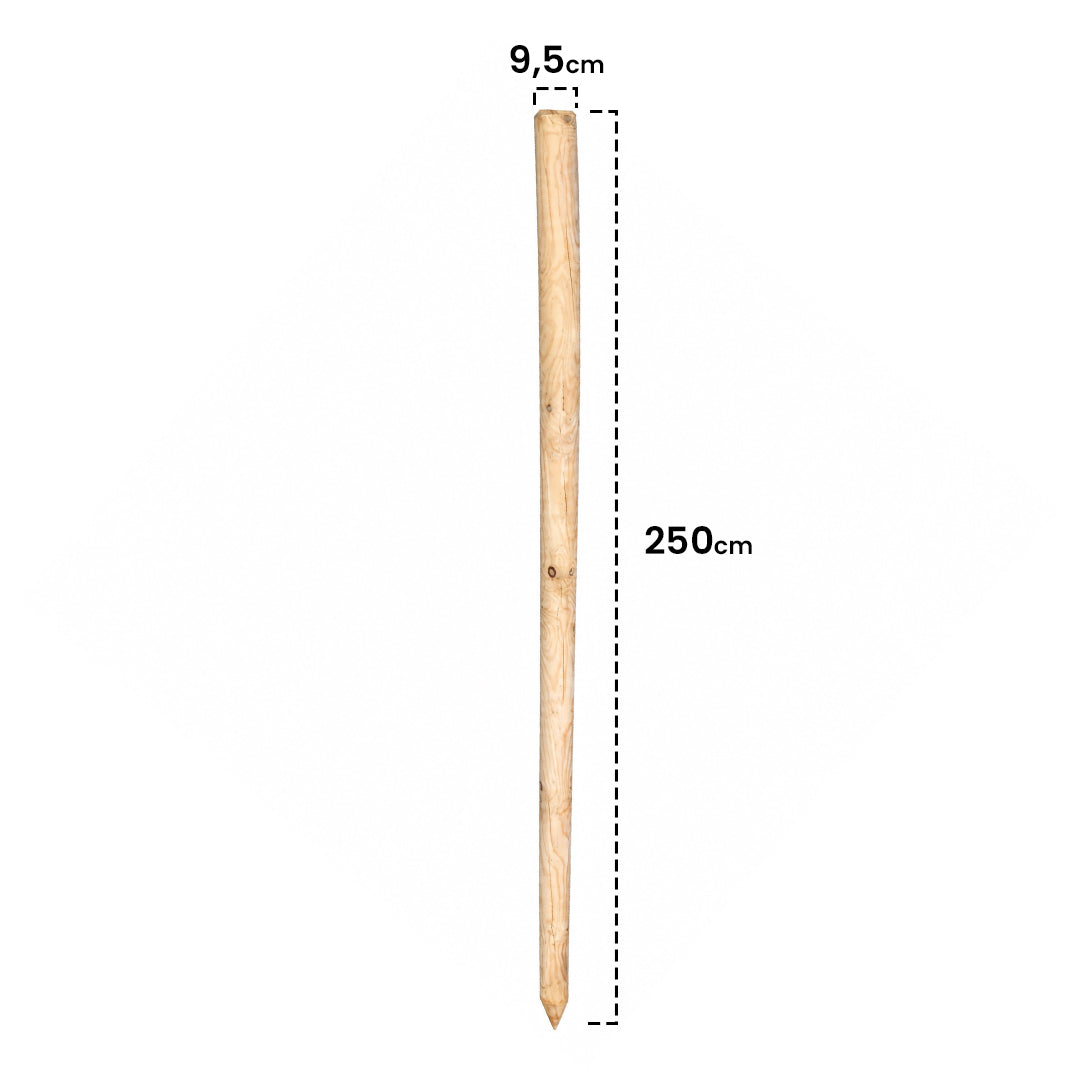 Palo in legno diam. 9,5 x 250 cm settentrionale