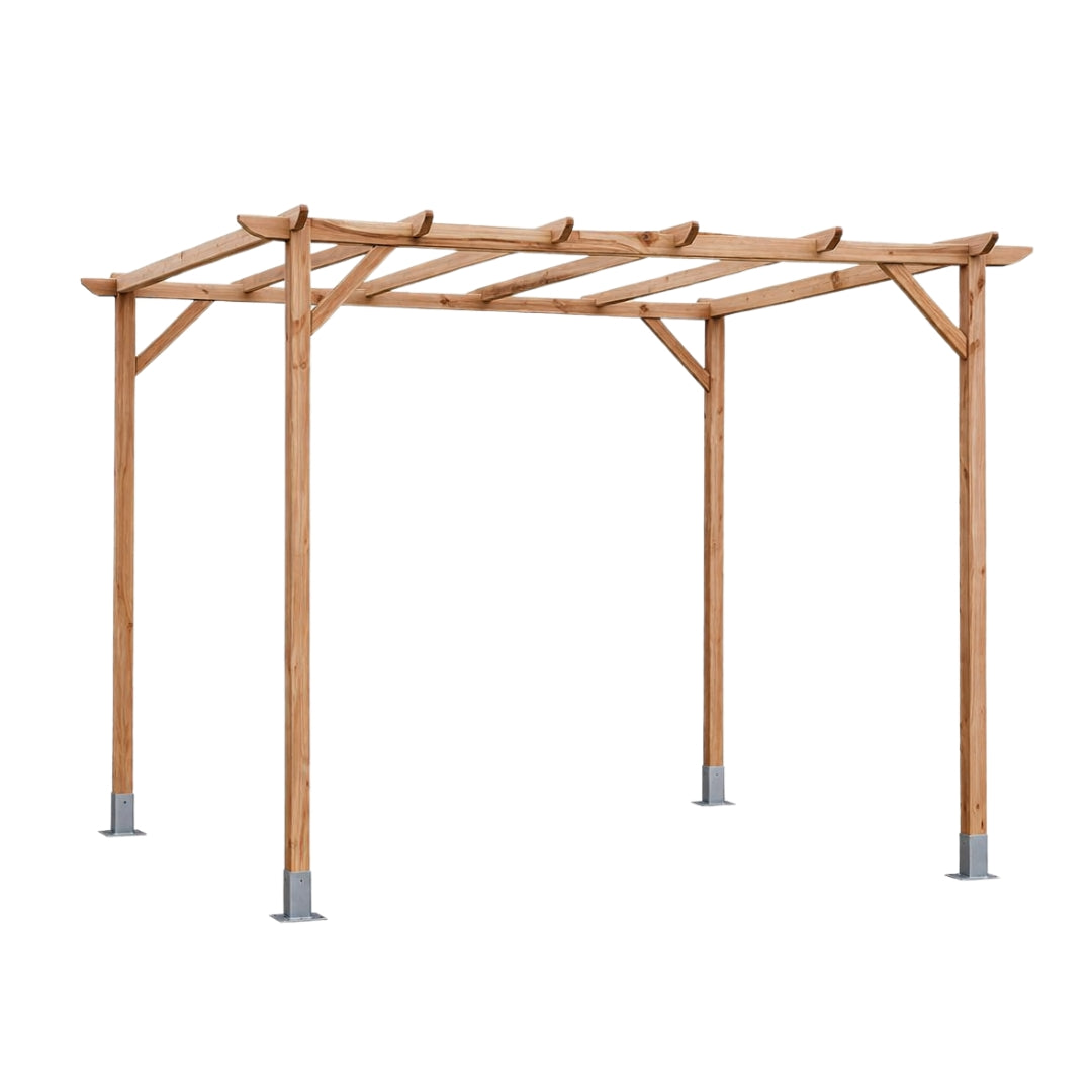 Kit pergola in legno 3x2,5x2,4 m + pali 7x7