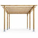 Kit pergola in legno 4x3,6x2,4 m + pali 9x9 (settore settentrionale)