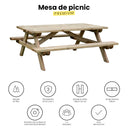 Tavolo da picnic Premium 180x160x72 cm