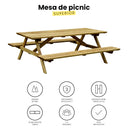Tavolo da picnic superiore 180x160x71 cm nortene