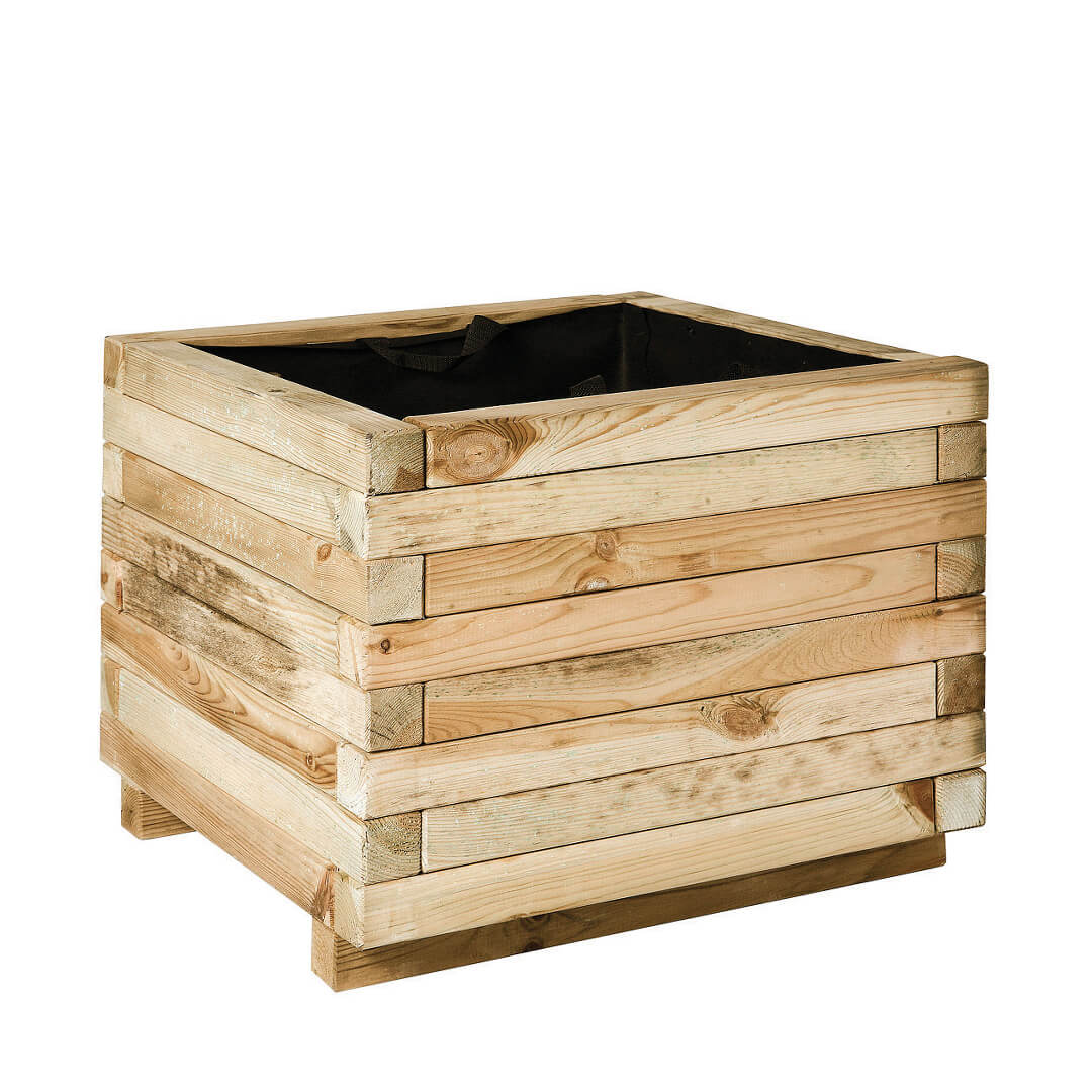 Jardinera de madera cuadrada Venus Nortene