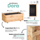 Fioriera rettangolare da finestra 90x40x33 cm nortene