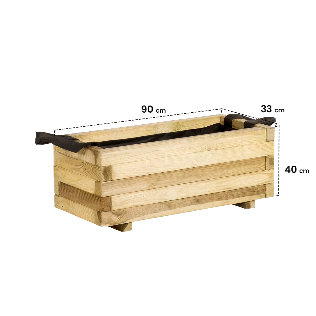 Fioriera rettangolare da finestra 90x40x33 cm nortene