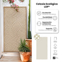 treliça ecológica em marfim