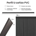 Profilé de finition et clôture en PVC anthracite de 1,5 m