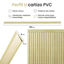 Perfil de acabamento ou barreira em PVC de 1,5 m com cana Nortene