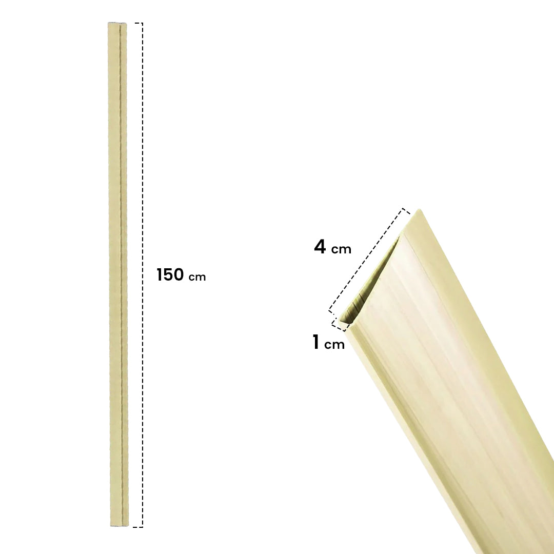 Perfil de acabamento ou barreira em PVC de 1,5 m com cana Nortene