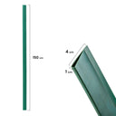 Profilé de finition en U, barrière en PVC de 1,5 m, vert