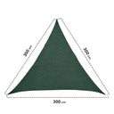 TRIANGULAR PERMEABLE SAIL AWNING 3X3X3 M GREEN NORTENE
