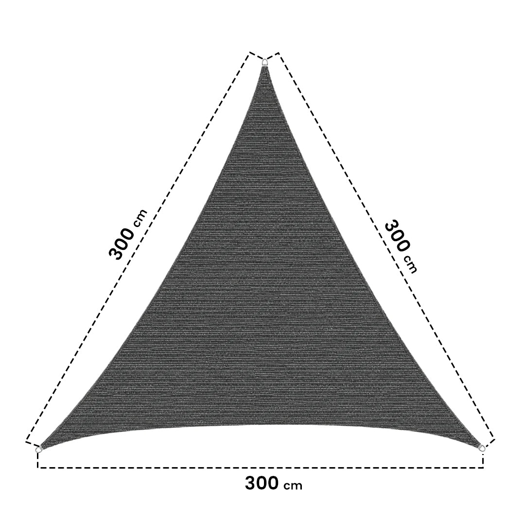 Toldo de vela triangular permeável cinzento-norte 3x3x3 m