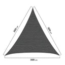 TRIANGULAR PERMEABLE SAIL AWNING 3X3X3 M GREY NORTENE