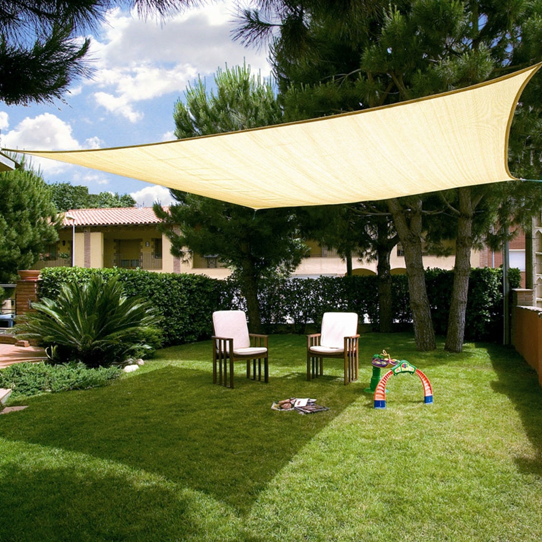 Toldo vela permeable caudrada 3.6x3.6 m beige nortene