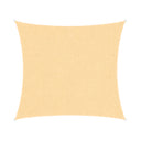 Tenda a vela permeabile, rettangolare, 3,6x3,6 m, beige, esposta a nord