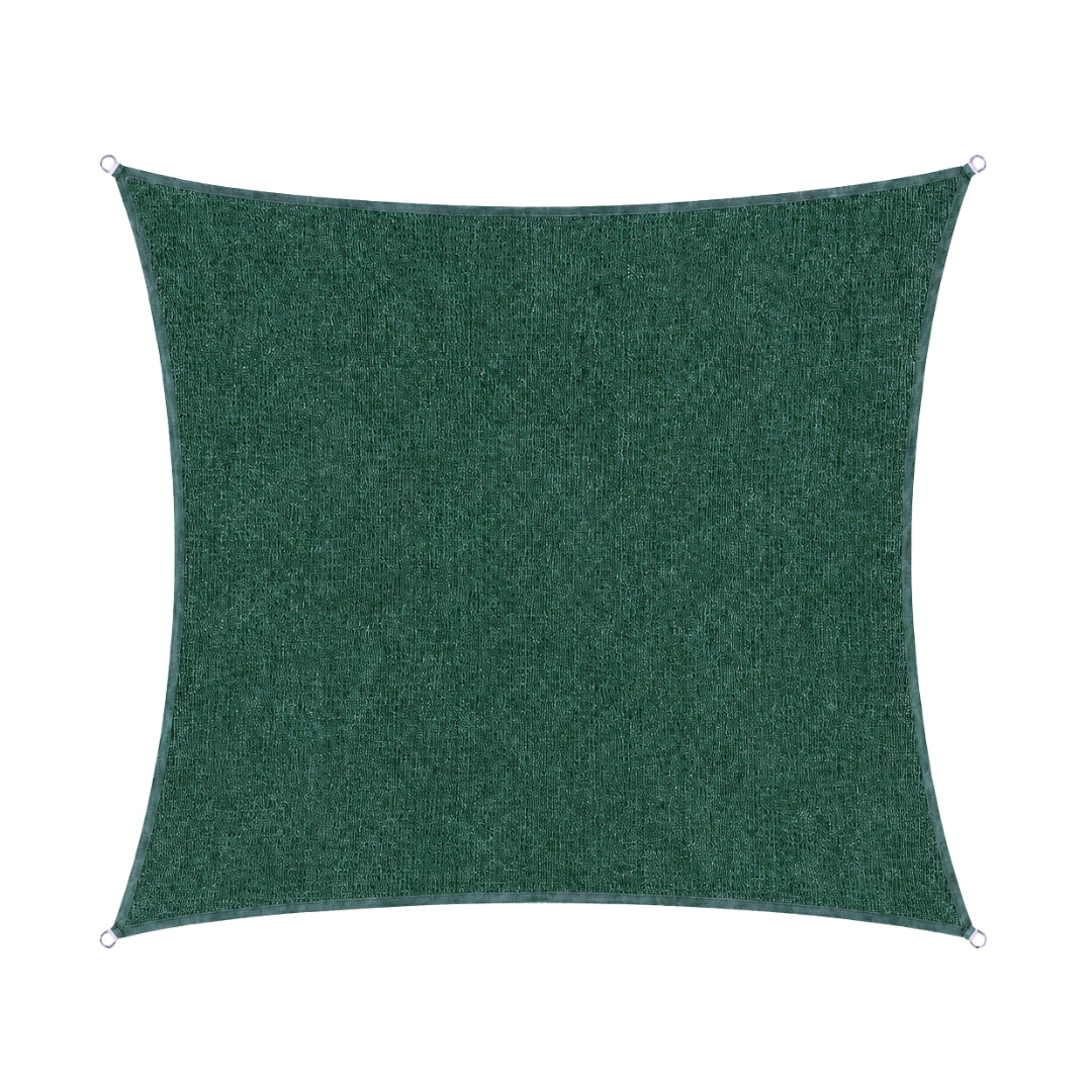 Toldo vela permeable cuadrada 3.6x3.6 m verde nortene