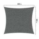 Permeable Square Sail Awning 3.6x3.6 m Grey Nortene