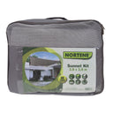 Toldo vela permeable caudrada 3.6x3.6 m gris nortene