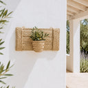 Fioriera orizzontale in sparto per 1 pianta, 24x18x48 cm, d&l