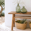 Esparto Wood Rack with Handles, Cannes Style, 65x50x30 cm, D&amp;L 