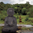 Figura jardín buda leo 29x25.5x41 cm nortene