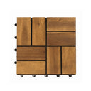Loseta de plástico click acacia 30x30 cm nortene