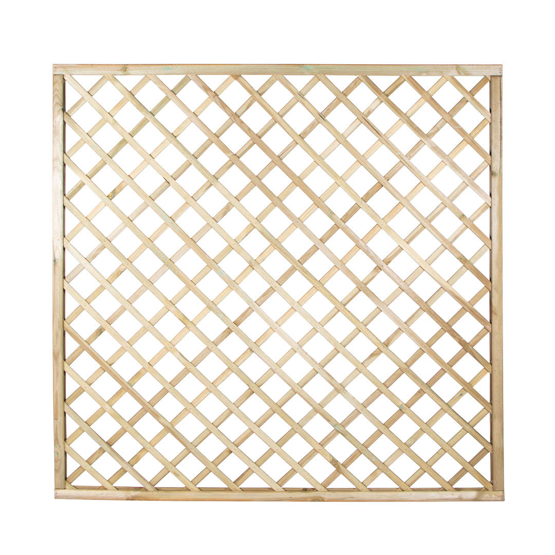 Panel de celosía de madera de pino 180x180 cm, resistente y decorativo, ideal para separar ambientes y aportar privacidad en jardines y terrazas.